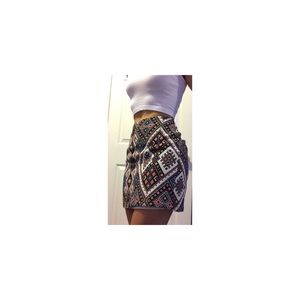 Bohemian style mini-skirt